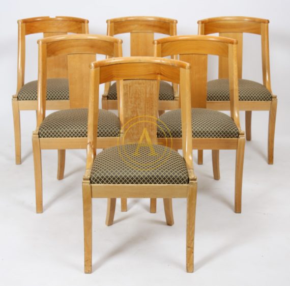 SUITE OF SIX “GONDOLE” CHAIRS